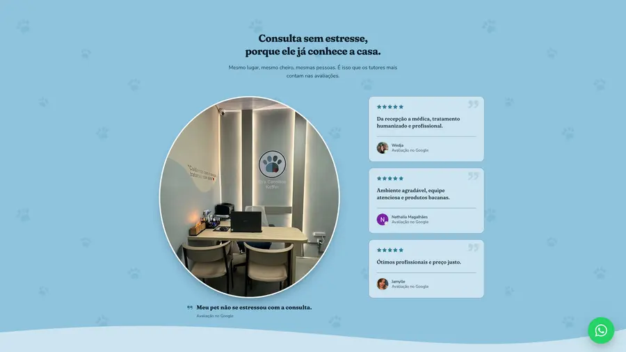 Clínica Pet Caroline Keffer: Consulta sem estresse, porque ele já conhece